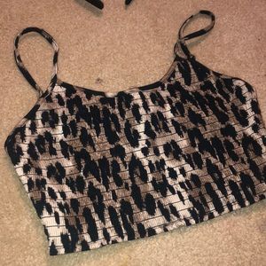 sexy cheetah cropped shirt from windsor size small